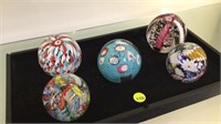 5 PC GLASS PAPERWEIGHTS