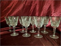 Eight beautiful Waterford Wine Glasses