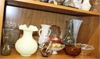 Fenton Vase, Vintage Glass, Opalescence Vase,