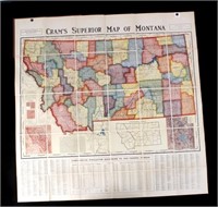 Cram's Superior Map of Montana c.1940
