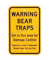 Montana Game, Fish, & Parks Bear Trap Sign