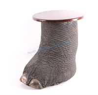 Elephant Foot Mahogany End Table