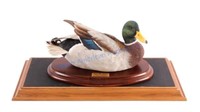 Dennis Schroeder Carved Wooden Mallard Duck Decoy