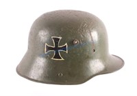 WWI German Military Helmet w/ Iron Cross Painting