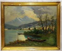 V. Romano Oil On Board Landscape