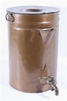 Early Stoneware Lined Copper Water Cooler