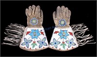 Shoshone Fully Beaded Gauntlets c.1890-1910