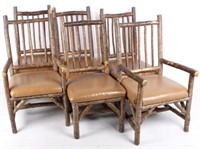 La Lune Collection Rustic Hickory & Leather Chairs