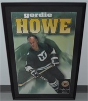 Large Framed Gordie Howe Kellog Poster
