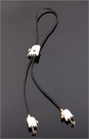 Zuni Sterling Silver Eagle Effigy Bolo Tie