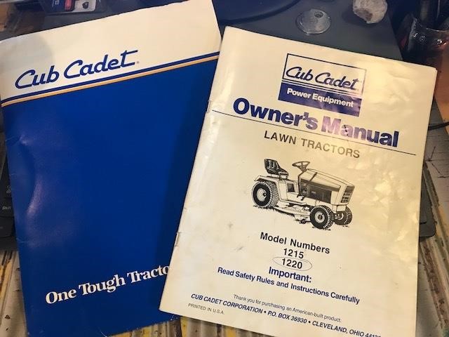 Cub Cadet Owners Manual Model No 1215 & 1220 