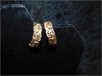 14K Italian Gold Graduated Byzantine Earrings