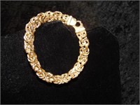 14K Italian Gold Graduated Byzantine Bracelet