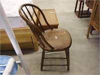 Lot #120 Antique spindle back side chair