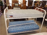 Lot #87 White metal child’s bunk beds
