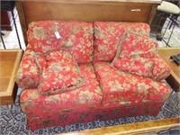 Lot #60 Floral two cushion upholstered lovese