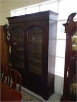 Lot #42 Antique Walnut two door china cabinet
