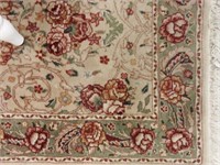 Lot #10 (2) Rose decorated scatter rugs