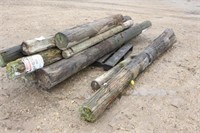 Pallet Of Assorted Round Wooden Posts