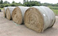 (4) Grass Round Bales