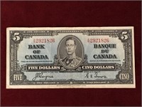 1937 Canada $5 Bank Note