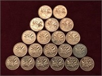 20 - 1968 Canada 1¢ Coins