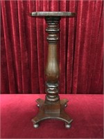 Large Solid Wood Pedestal Plant Stand
