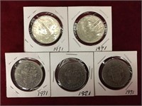 5 - 1971 Canada Commemorative $1 Coins