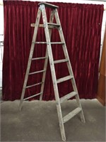Vintage 6.5ft Wood Painter's Ladder