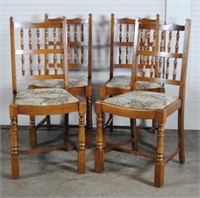 Set of Four Spindle Back Chairs
