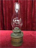 Vintage Brass Coal Oil Lamp