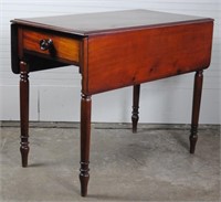 19th Century Drop Leaf Side Table w/ Drawer