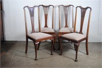 Set of Four Queen Anne Style Chairs