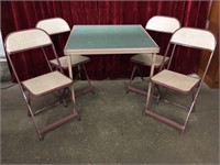 Vintage Card Table & Chair Set