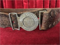 Vintage Boy Scouts Canada Leather Belt w/ Buckle