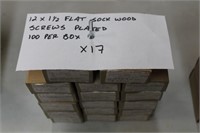 (17) Boxes of #12 x 1 1/2" 100 pc Flat Head Plated
