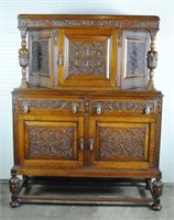 Heavily Carved French Cabinet