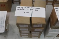 (20) Boxes of #10 x 2 1/2" 100 pc.  Flat Head Wood