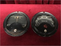 2 Vintage Weston Electrical Instrument Gauges
