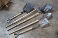 (5) Jackson Professional Tools- Shovels and Hoe