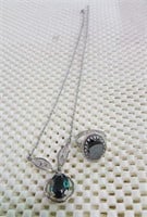 Sterling Necklace With ? Matching Ring ,