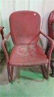 Red Metal Lawn Chair