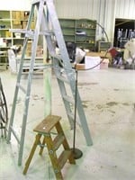 Two- Step Step Stool & 6'  Aluminum Ladder