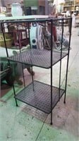 Black 3 Shelf Metal Stand