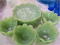 Jadeite Dessert Set