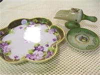 Nippon, Hand Painted Dish & Scoop