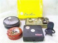 Vintage Perfume Bottles, Estee Lauder Box, Tins