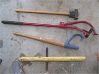 4 tools (log roller & lifter -sledge -post driver)