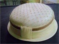White Hat with Brown Netting Wm H Block Co.