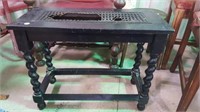 Black Bench with caning insert